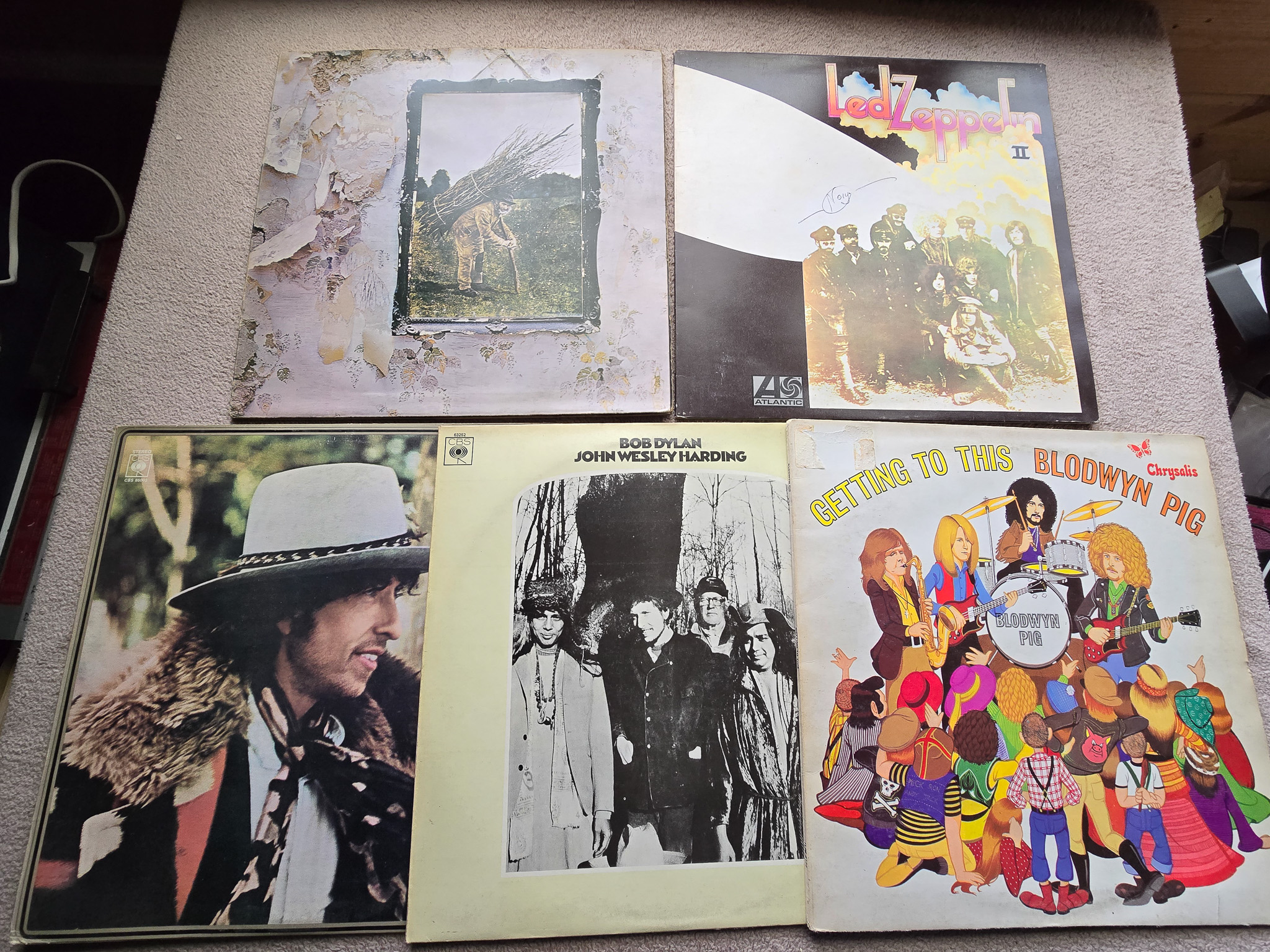 Collection of 10 Rock LP's to inc  Led Zepellin pink floyd Bloodwyn Pig Bob Dylan Joe Walsh  etc led - Image 2 of 3