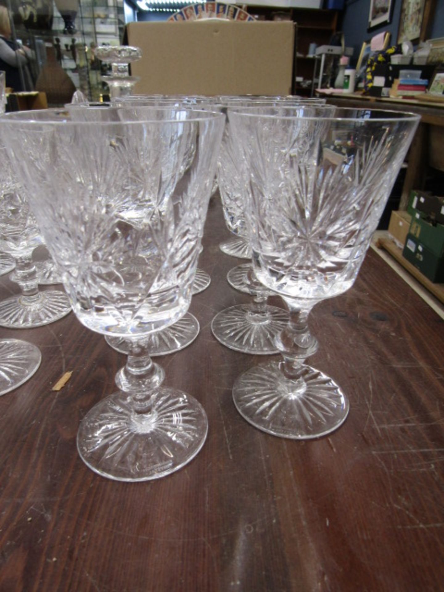 A suite Edinburgh crystal glasses, a decanter and 2 jugs, some part sets - Image 12 of 28