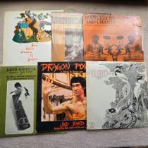 Collection of Far East Folk LP's inc Buddhist Chants Thailand Folk Music of japan etc