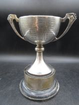 Silver hallmarked (Birmingham James Walter Tiptaf & son 1936)) trophy cup for Hamonds Grammar school