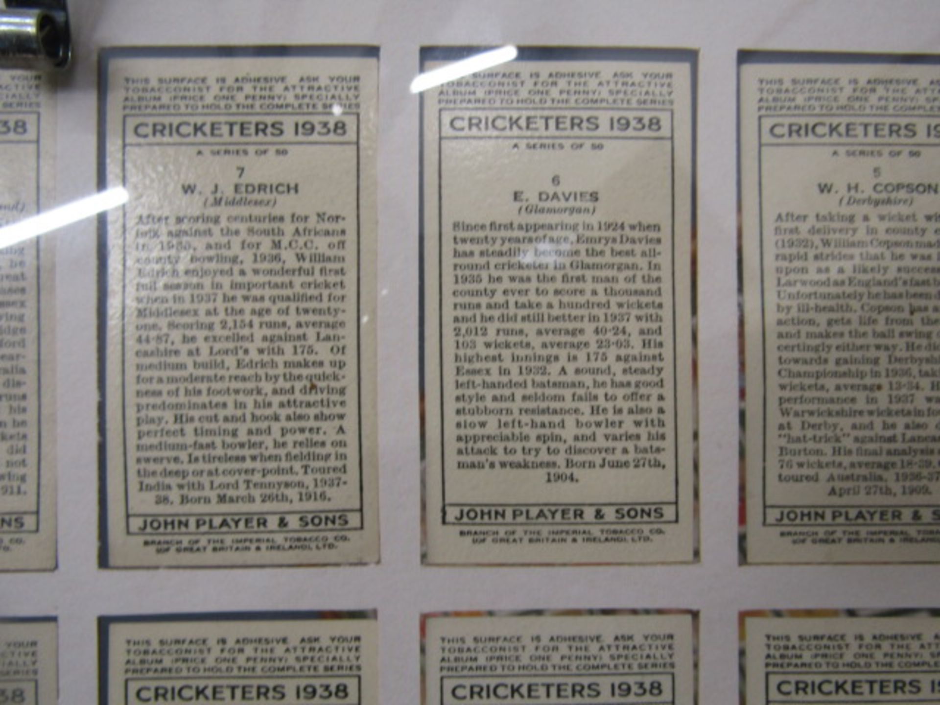 Wills framed F.A cigarette cards and John Players cricketers - Image 5 of 7