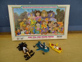 The Beatles jigsaw puzzle, Corgi Yellow Submarine toy and Dinky JOE 90 car etc