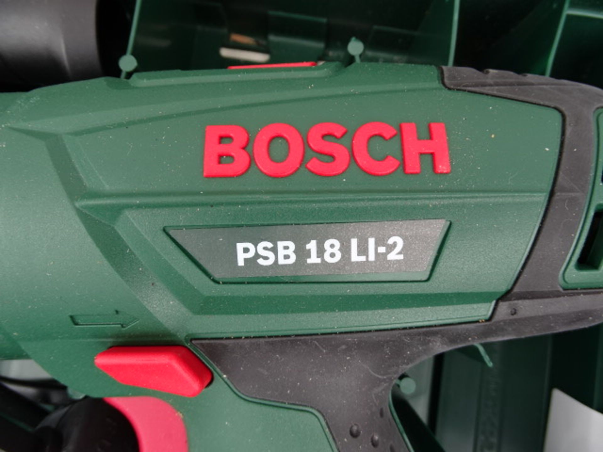 Bosch cordless lithium drill, garden trimmer and Black & Decker sander, all from a house clearance - Image 7 of 7