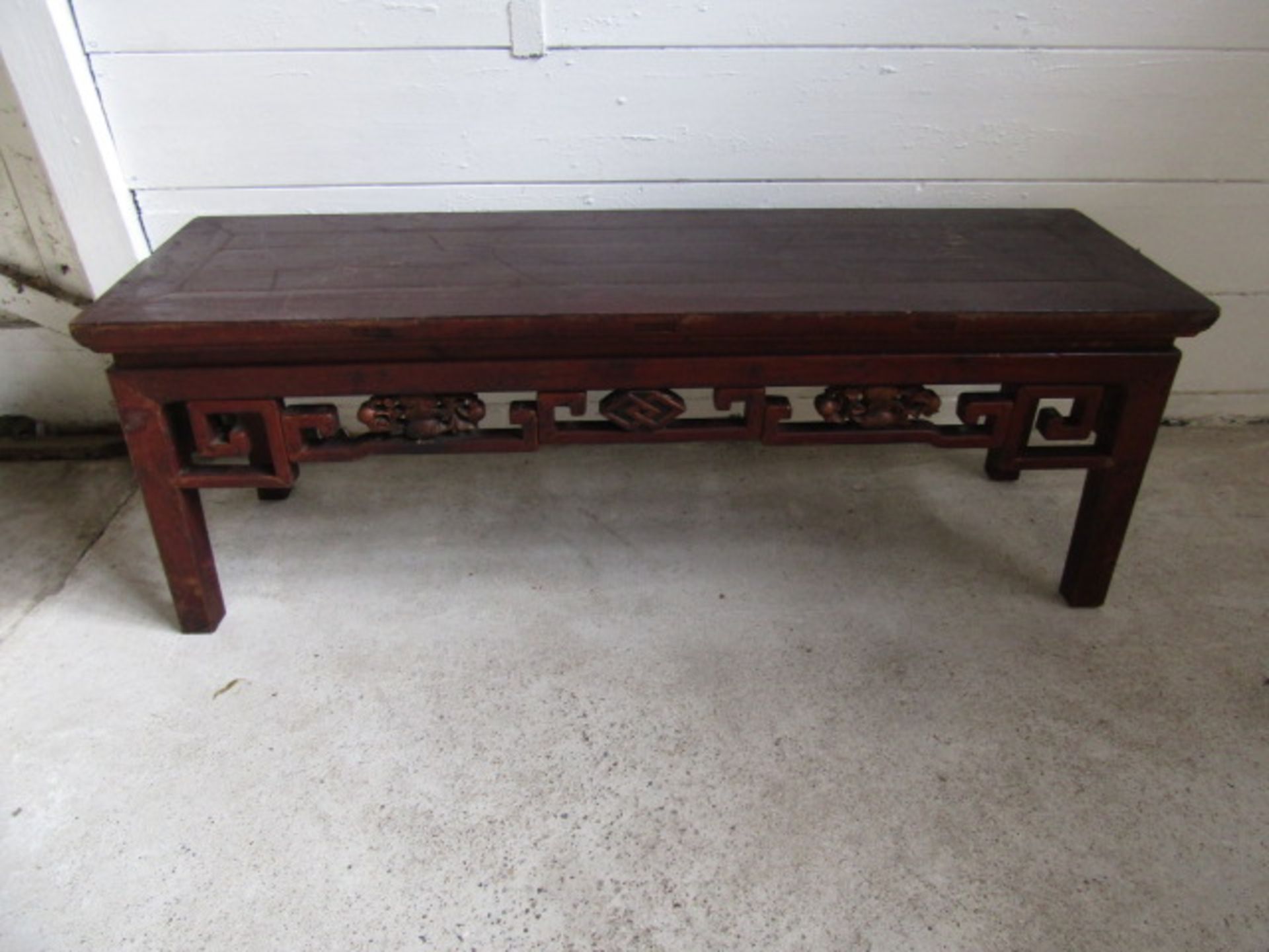 Chinese hardwood bench 112x 33cm 40 cm H