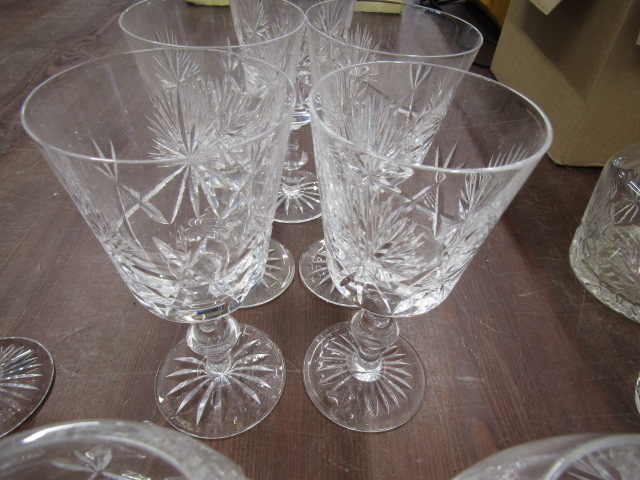 A suite Edinburgh crystal glasses, a decanter and 2 jugs, some part sets - Image 23 of 28