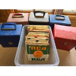 Collection of 6 Boxes of 45's spanning 4 decades inc David Bowie Beatles Queen etc