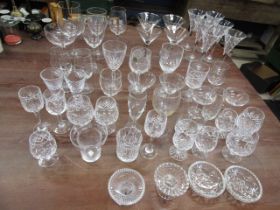 Wine glasses, cocktail, Babycham, cut glass- various glass ware, most good quality