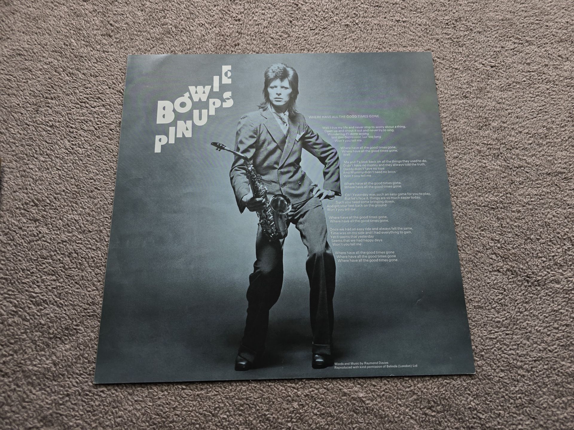 David Bowie Pinups Mainman Original UK Vinyl LP + Insert - Image 5 of 7