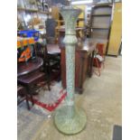 A brass pierced Middle Eastern column standard lamp base