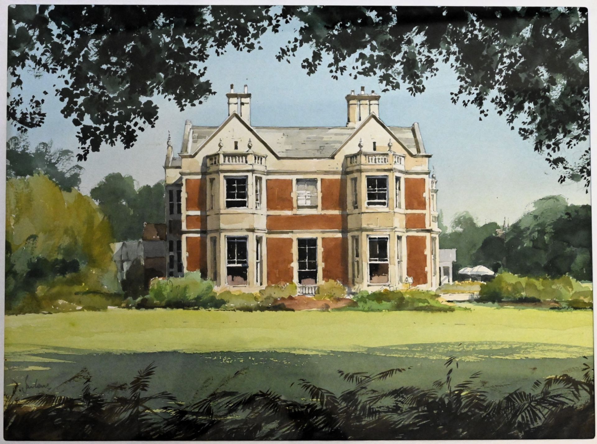 Jeremy Barlow ROI (1945 - 2020), watercolour country house portrait of Park House Hotel, - Image 3 of 4