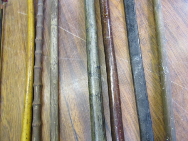 Various walking canes/sticks, a sword and a fishing rod - Image 4 of 6