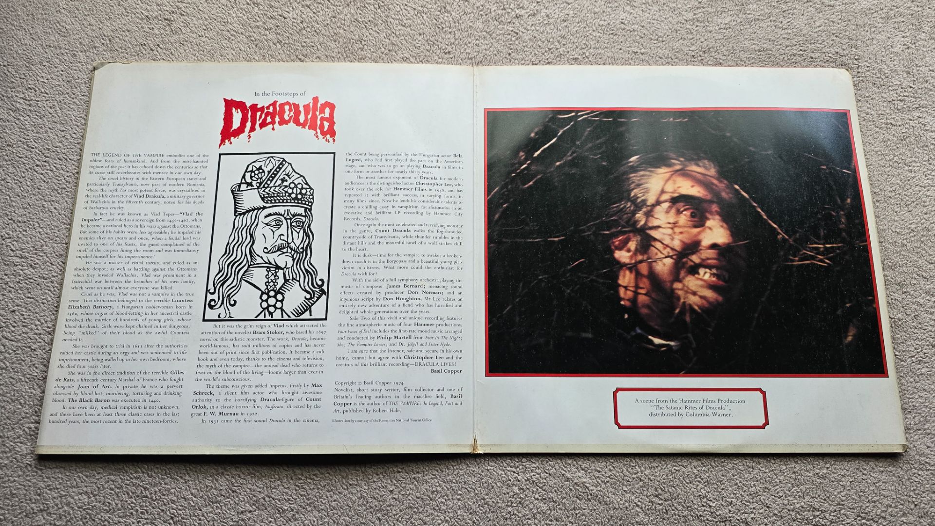 James Bernard Christopher Lee Hammer Presents Dracula Original UK Gatefold LP Mint - Image 4 of 6