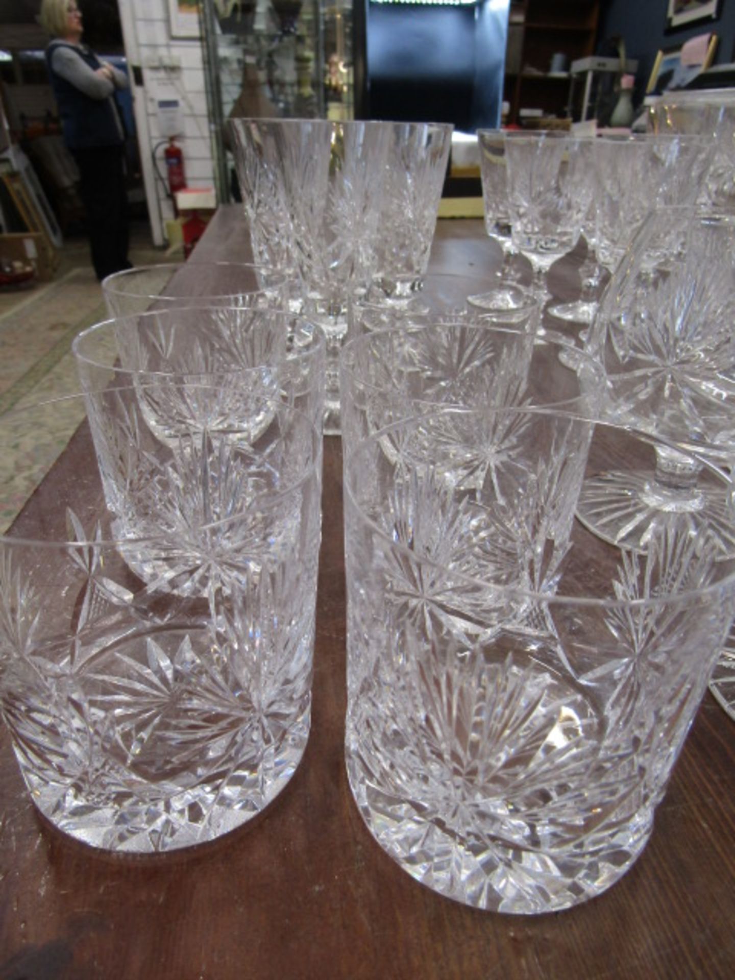 A suite Edinburgh crystal glasses, a decanter and 2 jugs, some part sets - Image 17 of 28