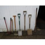 Garden tools and axe