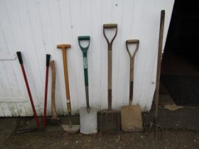 Garden tools and axe