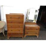 Chest of drawers and dressing table