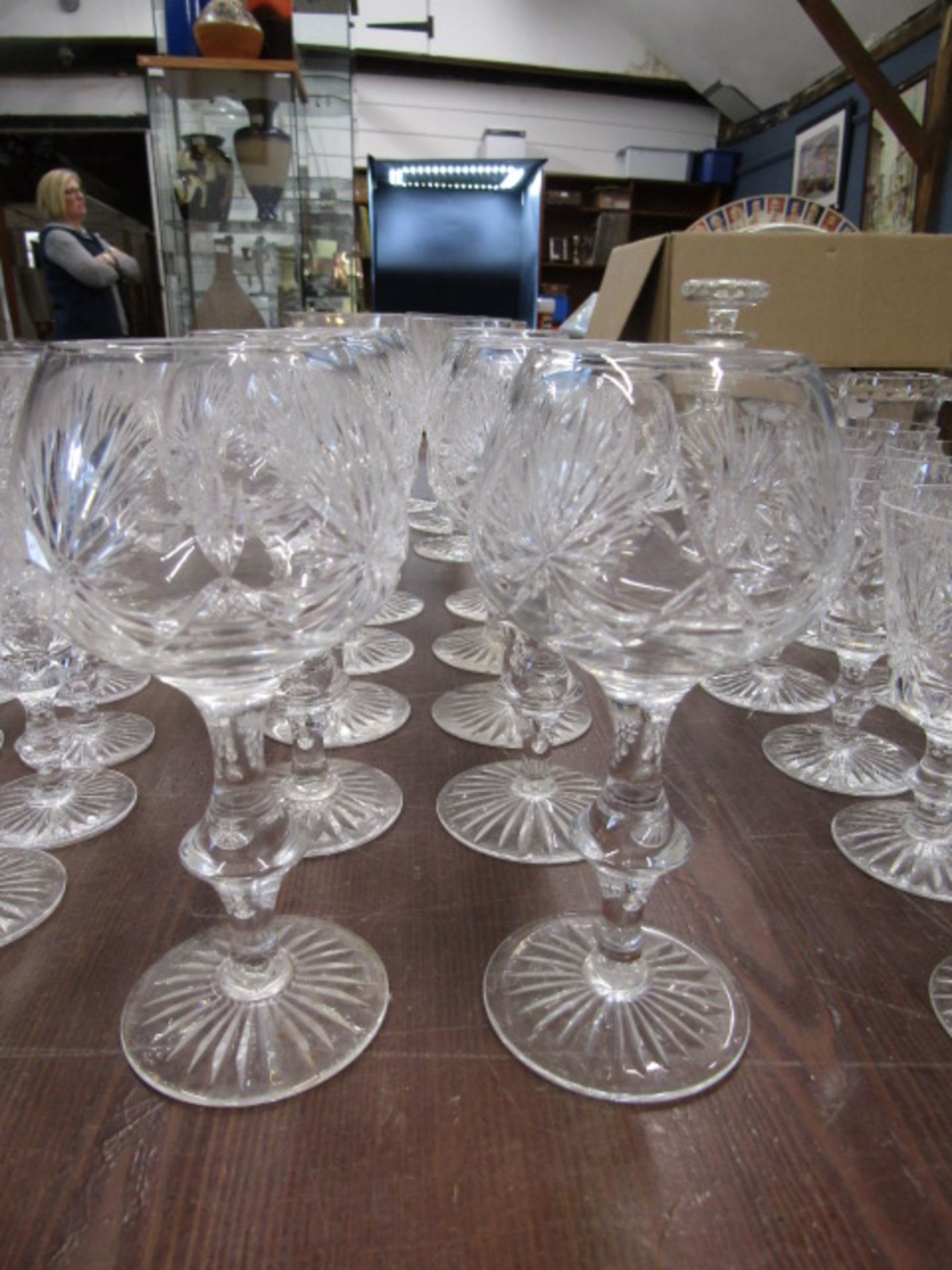 A suite Edinburgh crystal glasses, a decanter and 2 jugs, some part sets - Image 14 of 28