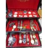 A collection of watches inc Rotary, Sekonda, Smiths, Ingersol etc many a/f