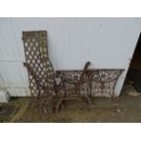 Garden table and bench ironwork