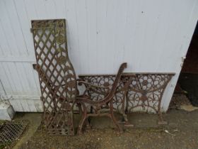 Garden table and bench ironwork