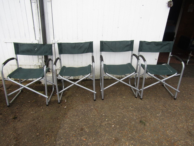 set 4 folding garden chairs
