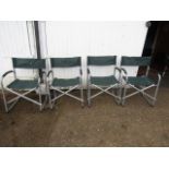 set 4 folding garden chairs