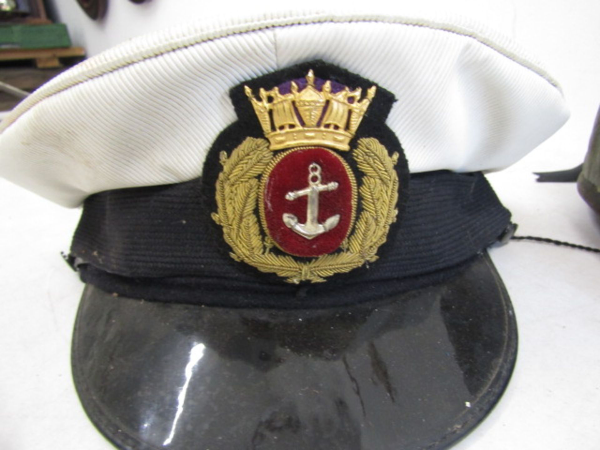 2 vintage Naval caps and 2 vintage riding hats(FOR DISPLAY ONLY!) - Image 4 of 5