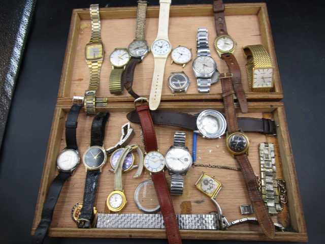 A collection of watches to inc Seiko, Swatch, Timex, Sekonda etc many a/f
