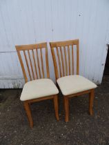 Pair of upholstered dining chairs