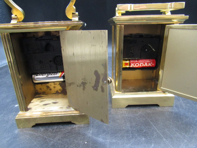 2 carriage clocks battery operated 12cmH - Image 2 of 2