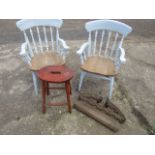 2 chairs, stool and one other