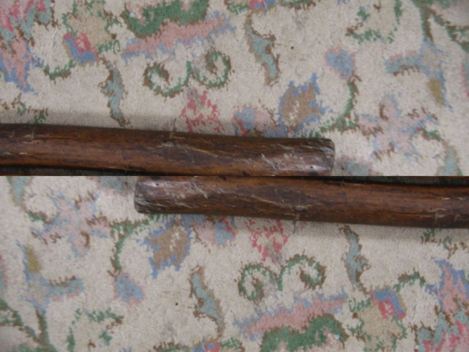 A spear and another implement plus a carved didgeridoo??? - Image 4 of 4