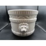 A West German white planter 25cmH 30cm dia