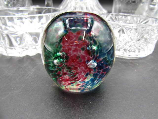 Crystal decanter, RAF Marham glass, paperweight and other various glass wares - Image 6 of 7