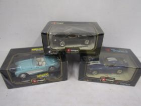 3 x Bburago model cars- Lamborghini, Chevrolet and Dodge Viper