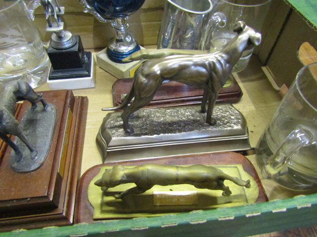 Greyhound racing trophies inc figures, glasses, plaques etc - Image 6 of 6