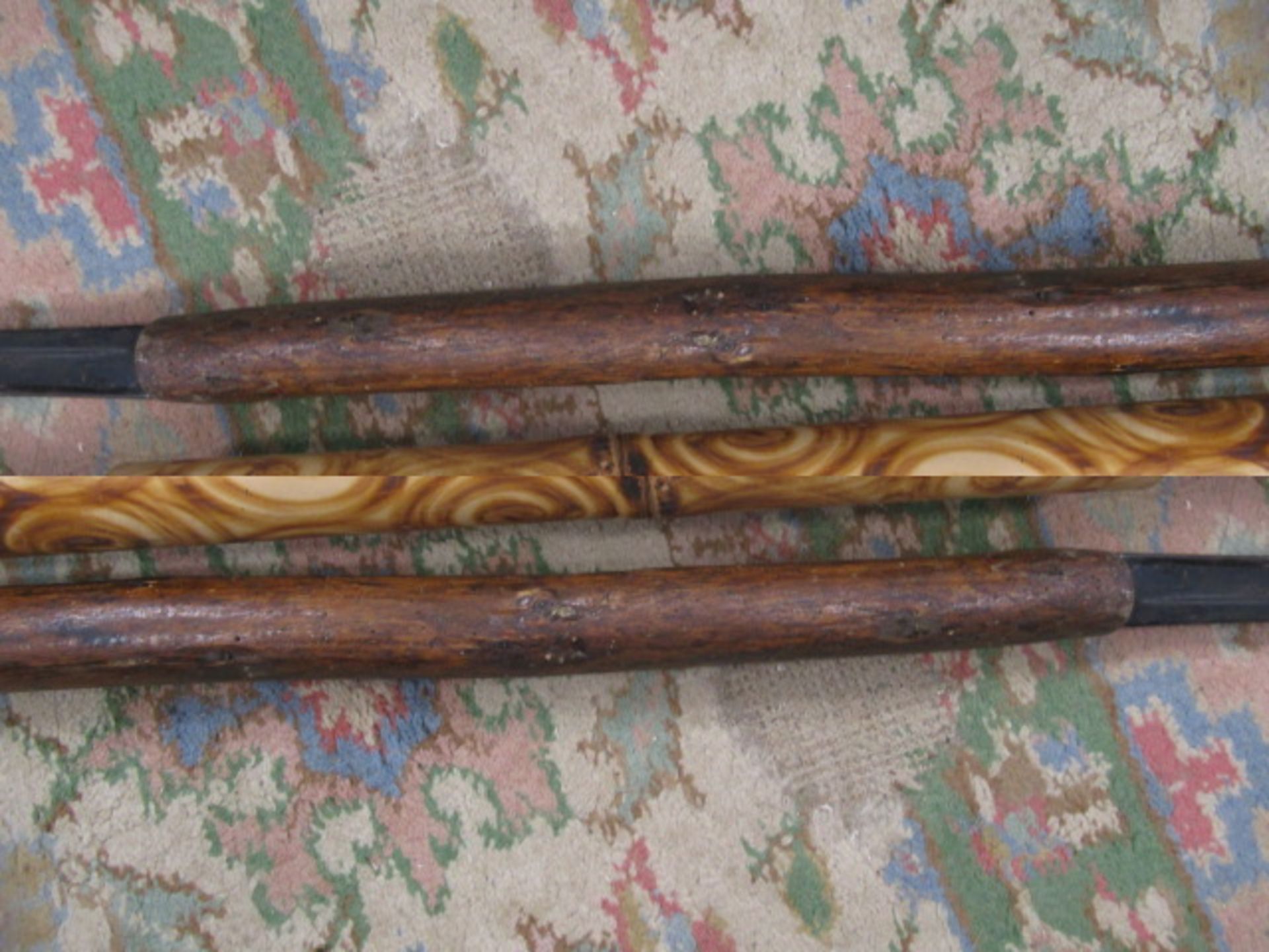 A spear and another implement plus a carved didgeridoo??? - Image 3 of 4