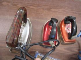 3 mini vintage travel irons- for display