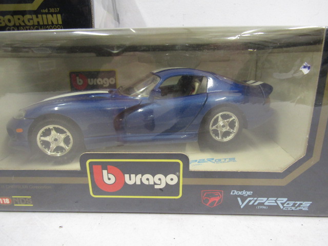 3 x Bburago model cars- Lamborghini, Chevrolet and Dodge Viper - Image 3 of 5