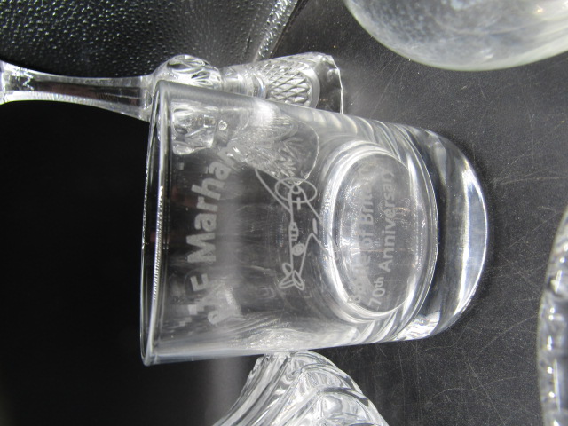 Crystal decanter, RAF Marham glass, paperweight and other various glass wares - Image 4 of 7