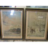 After Alice Bardwell - a pair coloured prints of country scenes signed in margin with proof stamp in