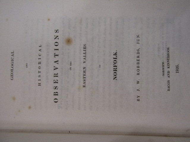 Historical Observations of Eastern Vallies of Norfolk by J.W Robberds, Bacon and Kinnebrook 1826 - Image 2 of 4