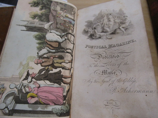 R. Achermann Poetical magazine to the lovers of the muse, W.C Lowes from may 1809 with hand coloured - Image 8 of 10