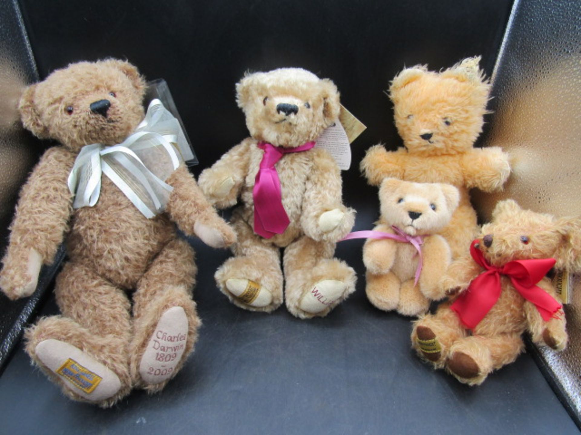 4 Merrythought bears and one other