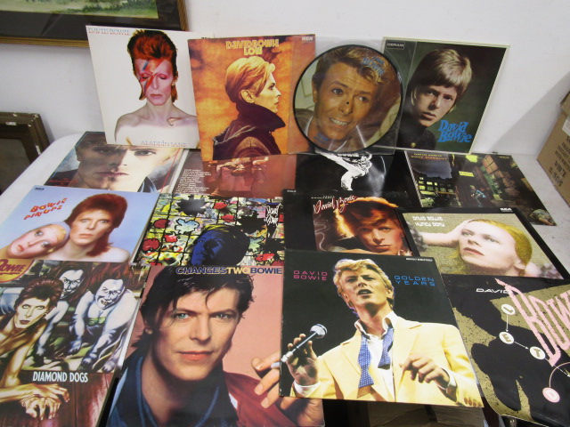 David Bowie records and a book