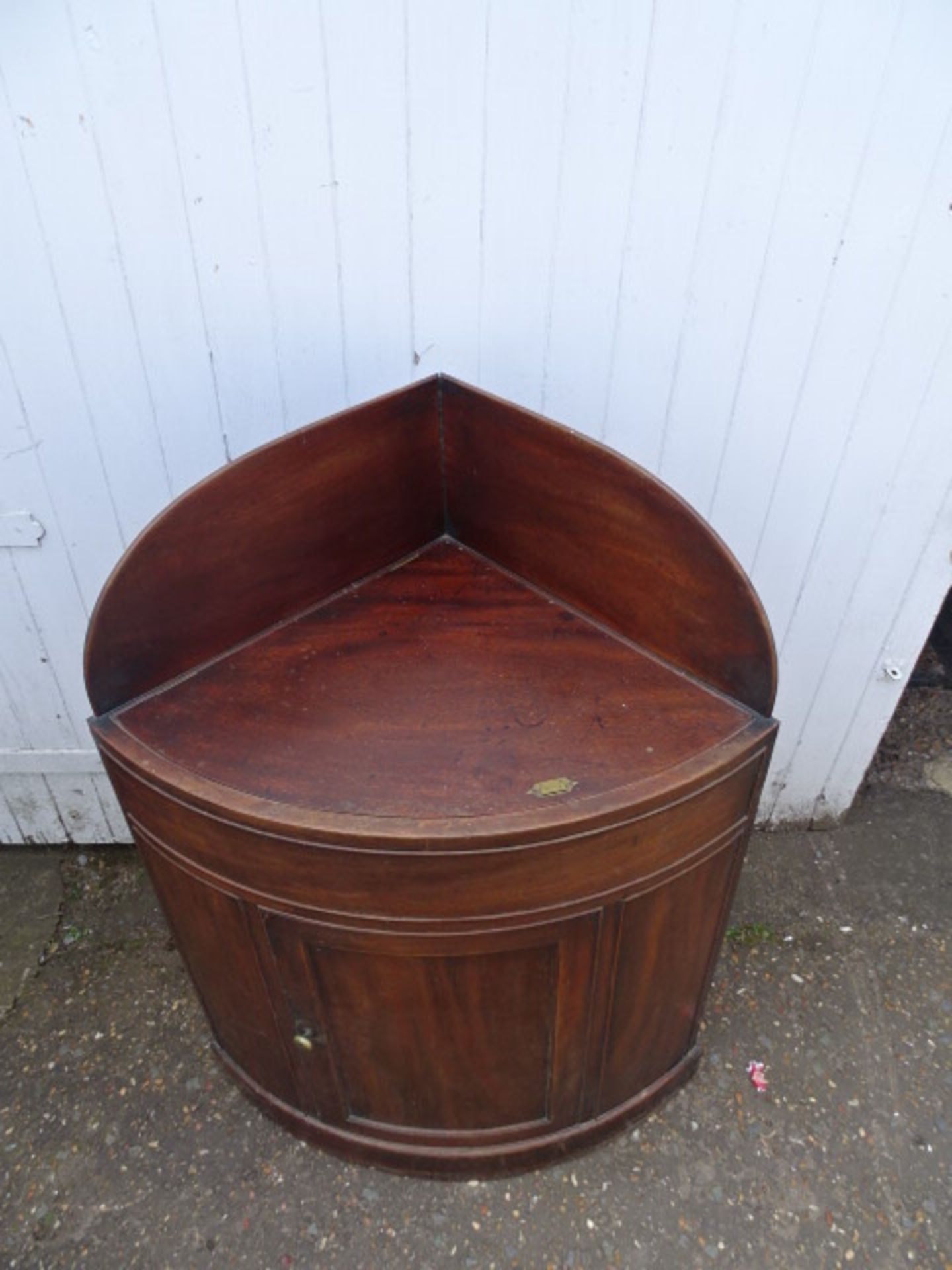 Campaign corner washstand H105cm W77cm D55cm approx - Image 2 of 6