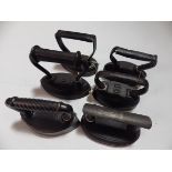 6 various miniature flat/sad irons to incl HGD, Jobson etc