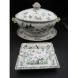 Aichi china WW2 occupation tureen, stand and ashtray