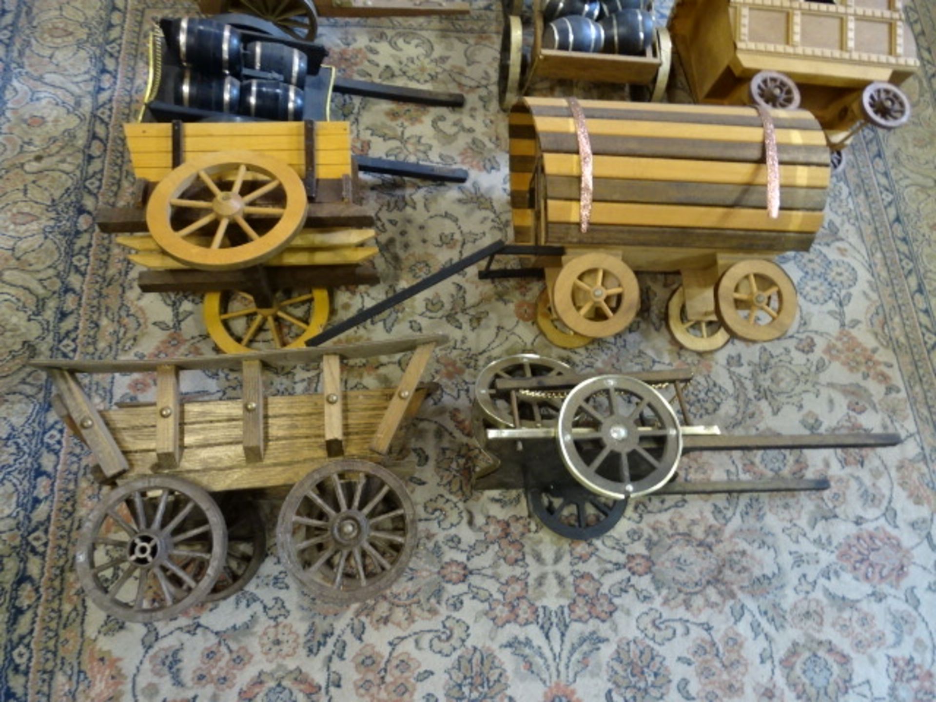 Collection of Shire horses and carts (some horses have missing ears etc and most carts are in need - Image 8 of 10