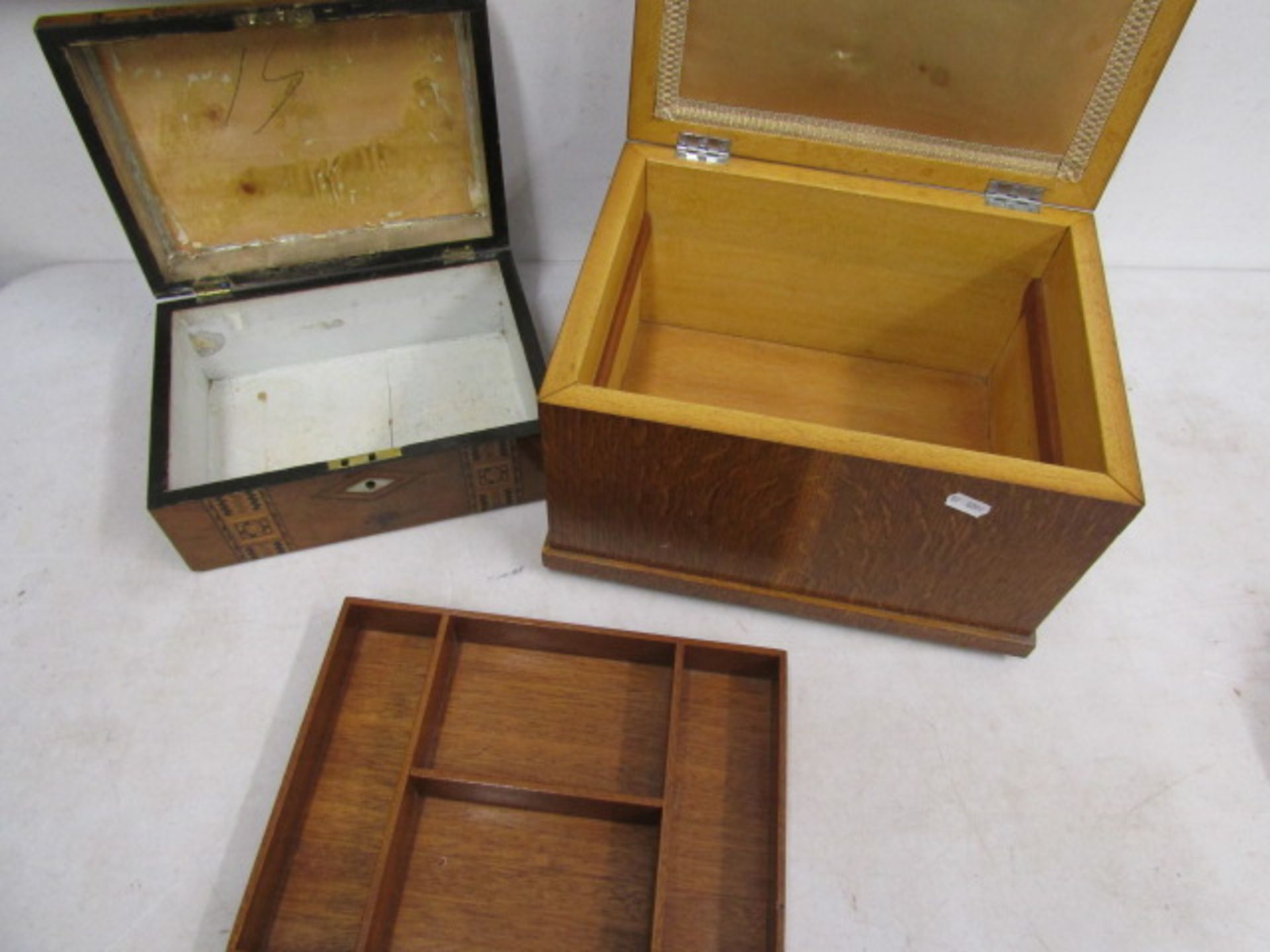 Inlaid box and sewing box - Image 2 of 3